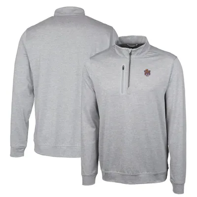 LSU Tigers Cutter & Buck Heathered Vault Stealth Quarter-Zip Pullover Top