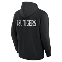 Men's Fanatics Black LSU Tigers Blaze Tri-Blend Pullover Hoodie