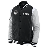 Veste à boutons-pression intégrale noire LSU Tigers Elements Elite pour homme de Fanatics