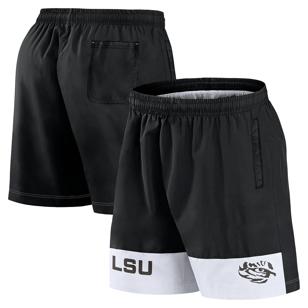 Short tissé Fanatics noir LSU Tigers Elements Intensity pour hommes