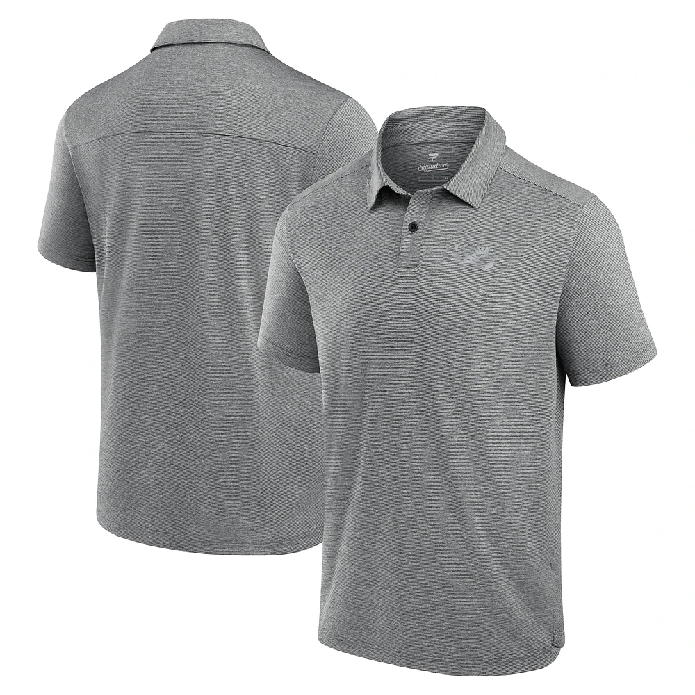 Men's Fanatics  Charcoal LSU Tigers Performance Polo