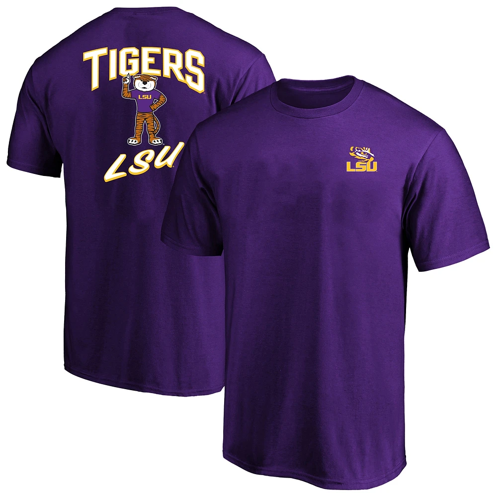 T-shirt violet fanatiques pour hommes LSU Tigers Big & Tall 2-Hit