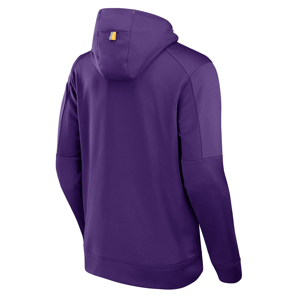 Men's Fanatics Purple LSU Tigers Defender Full-Zip Hoodie