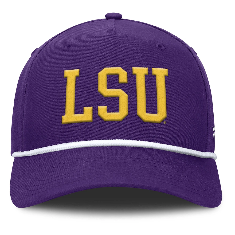 Men's Fanatics Purple LSU Tigers Foul Ball Rope Adjustable Hat