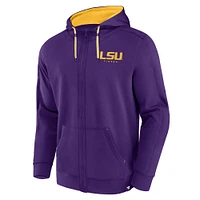 Men's Fanatics Purple LSU Tigers Power Index Full-Zip Hoodie