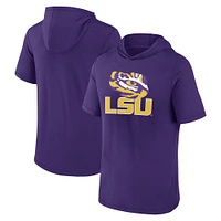 T-shirt à capuche avec logo principal Fanatics Purple LSU Tigers pour hommes