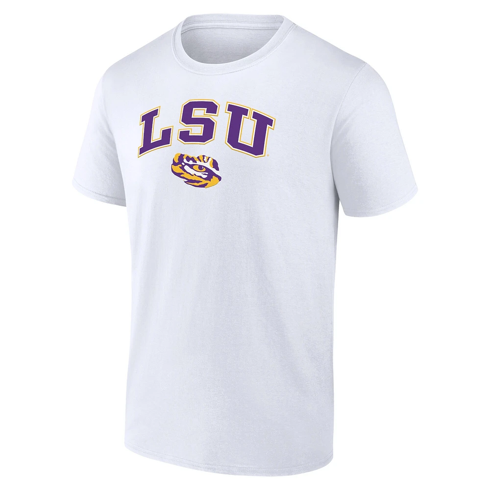 T-shirt blanc Fanatics LSU Tigers Campus pour hommes