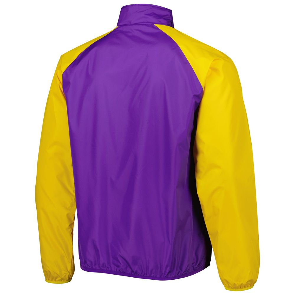 Men's G-III Sports by Carl Banks Purple/Yellow LSU Tigers Point Guard Raglan Half-Zip Jacket