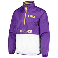 Haut à demi-zip G-III Sports by Carl Banks pour homme violet LSU Tigers Cornerman