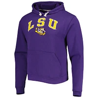 Men's League Collegiate Wear Purple LSU Tigers Arch Essential Pullover Hoodie