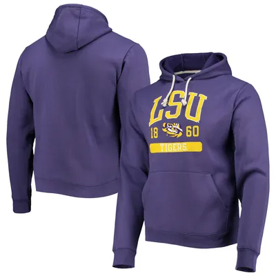 LSU Tigers League Collegiate Wear Volume Up Essential Fleece Pullover Hoodie - Purple