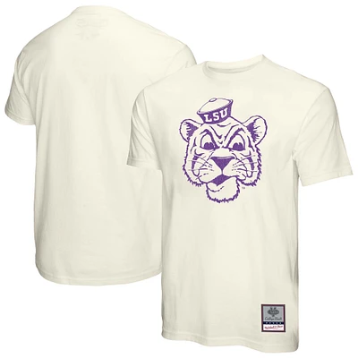 T-shirt vintage Mitchell & Ness pour homme, couleur crème, LSU Tigers