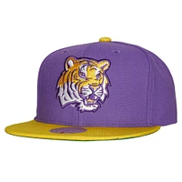 Casquette Snapback 2-Tone 2.0 Violet/Or LSU Tigers Mitchell & Ness pour hommes