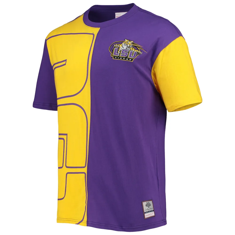 Men's Mitchell & Ness Purple/Gold LSU Tigers Play By 2.0 T-Shirt