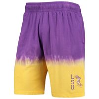 Men's Mitchell & Ness Purple/Gold LSU Tigers Tie-Dye Shorts