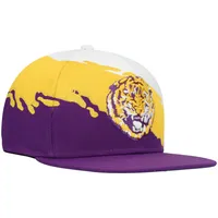 Casquette Snapback LSU Tigers Paintbrush Violet/Blanc Mitchell & Ness pour hommes