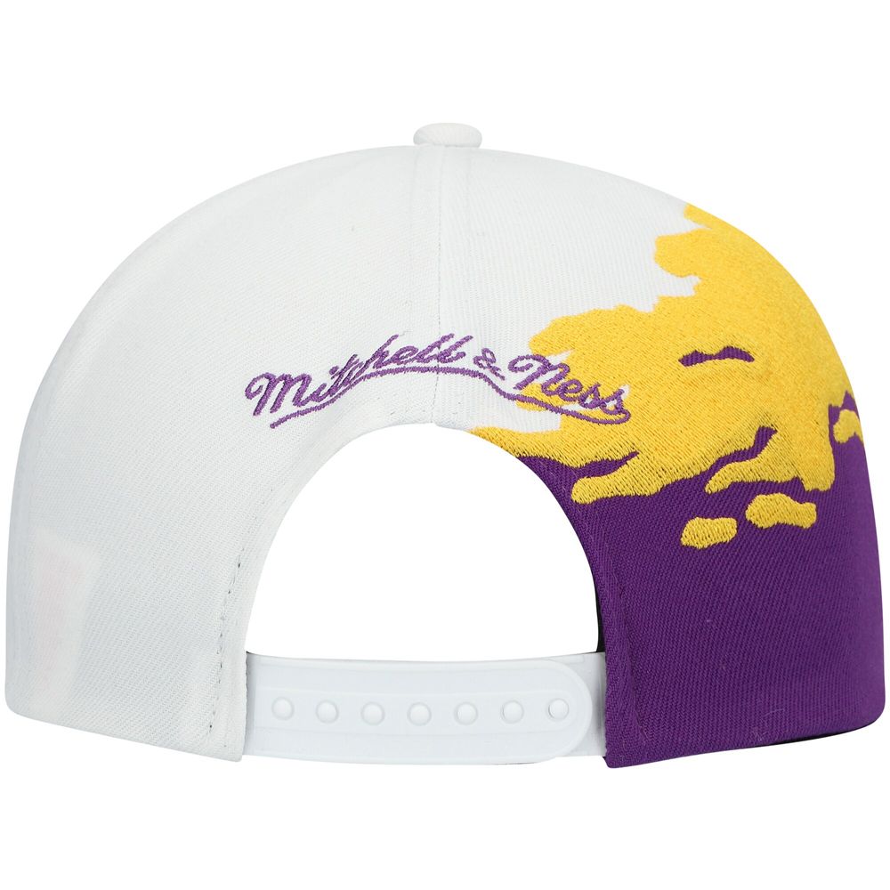 Men's Mitchell & Ness Purple/White LSU Tigers Paintbrush Snapback Hat