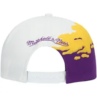 Casquette Snapback LSU Tigers Paintbrush Violet/Blanc Mitchell & Ness pour hommes