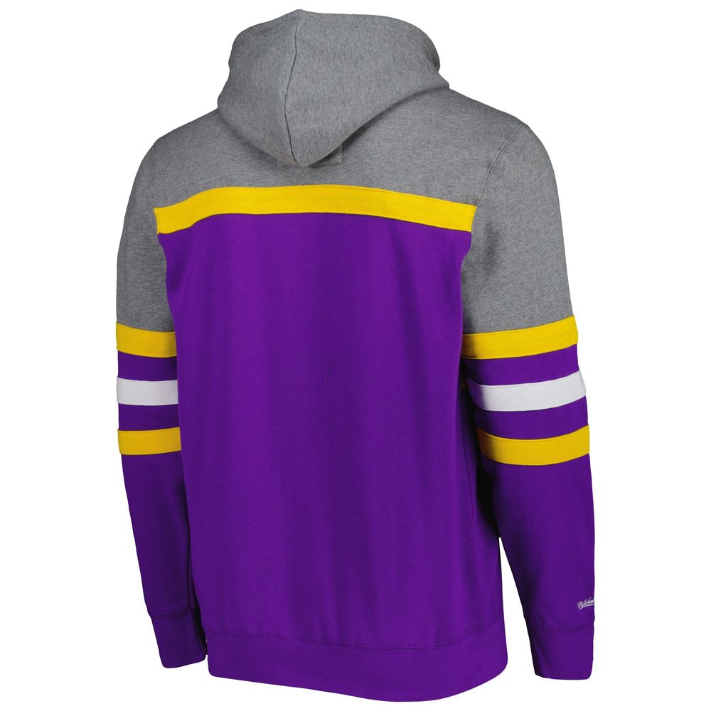 Men's Mitchell & Ness Purple LSU Tigers Head Coach Pullover Hoodie