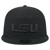 Casquette New Era noire LSU Tigers Adventure Canvas Split Panel 9FIFTY Snapback pour homme