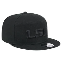 Casquette New Era noire LSU Tigers Adventure Canvas Split Panel 9FIFTY Snapback pour homme