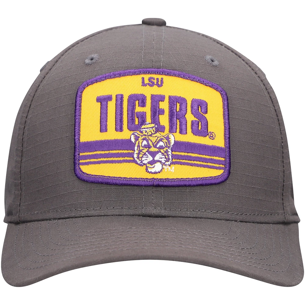 Men's New Era Charcoal LSU Tigers Team Elevated 9SEVENTY Stretch-Snap Adjustable Hat