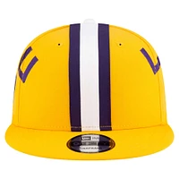 Men's New Era Gold LSU Tigers Helmet 9FIFTY Snapback Hat