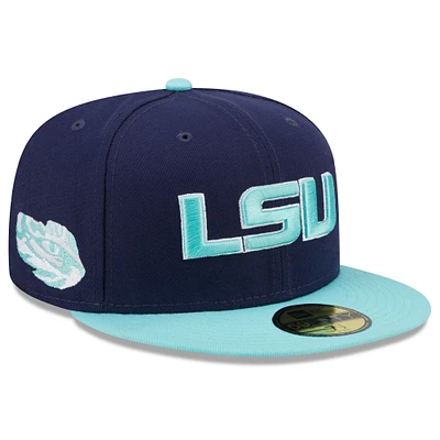 Men's New Era Navy/Light Blue LSU Tigers 59FIFTY Fitted Hat