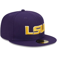Casquette ajustée 59FIFTY LSU Tigers violette New Era pour homme