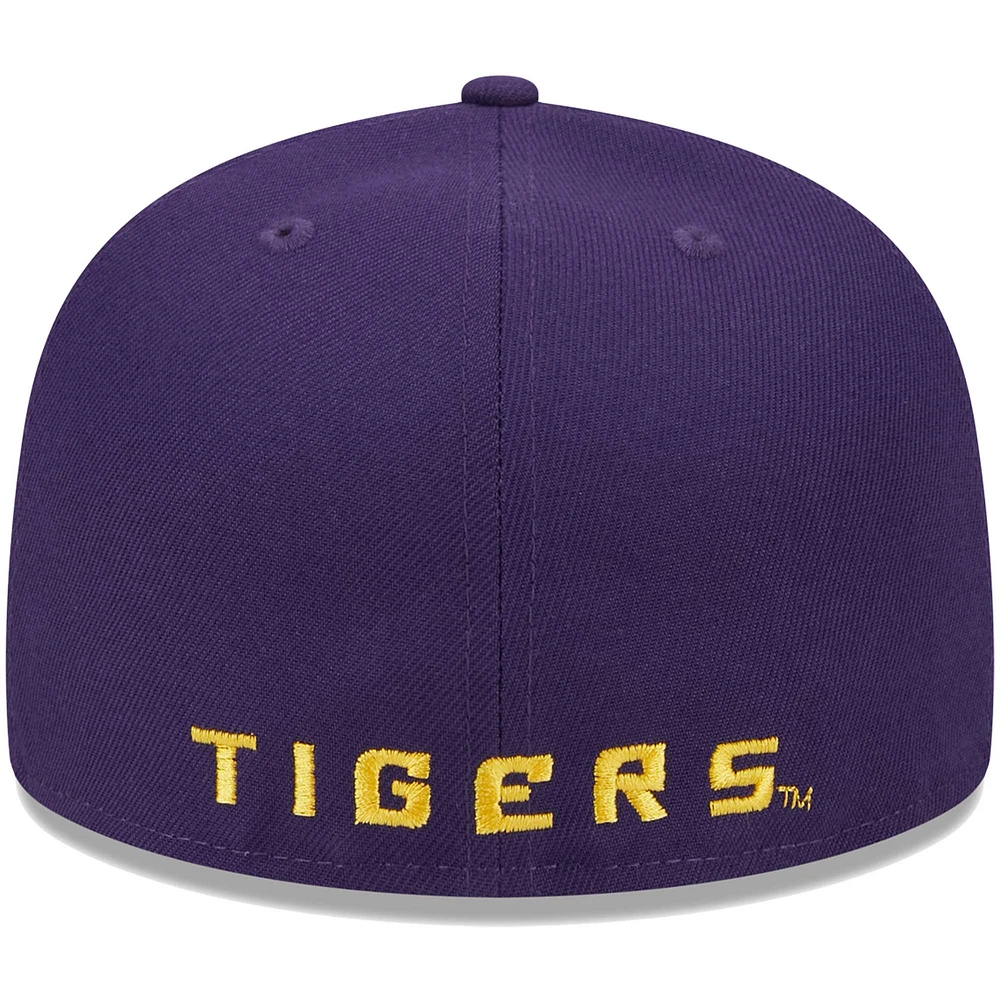 Casquette ajustée 59FIFTY LSU Tigers violette New Era pour homme