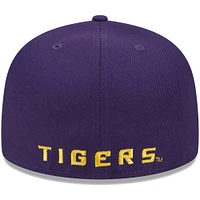 Casquette ajustée 59FIFTY LSU Tigers violette New Era pour homme