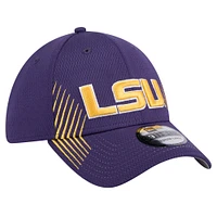 Casquette flexible 39THIRTY Active Slash Sides LSU Tigers New Era violette pour hommes