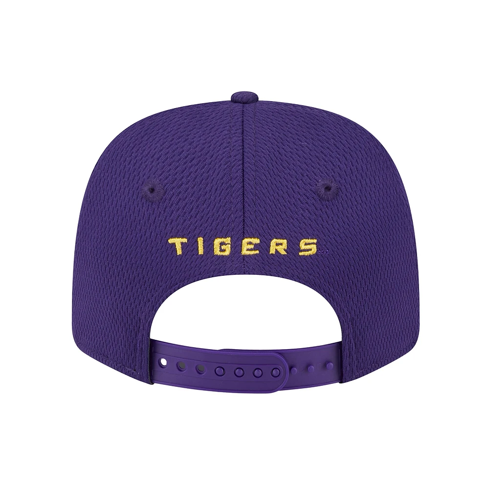 Casquette extensible à boutons-pression COOLERA 9SEVENTY en corde violette LSU Tigers de New Era pour homme