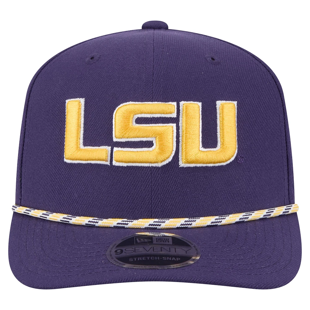 Casquette extensible à boutons-pression New Era violette LSU Tigers Gameday Multi-Rope 9SEVENTY pour homme