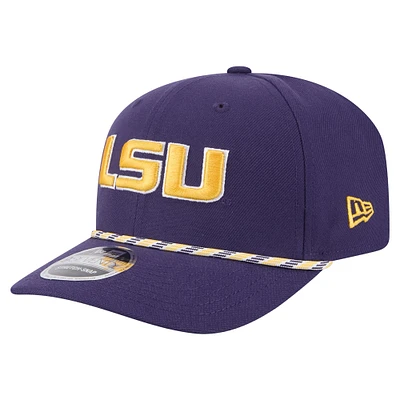 Casquette extensible à boutons-pression New Era violette LSU Tigers Gameday Multi-Rope 9SEVENTY pour homme