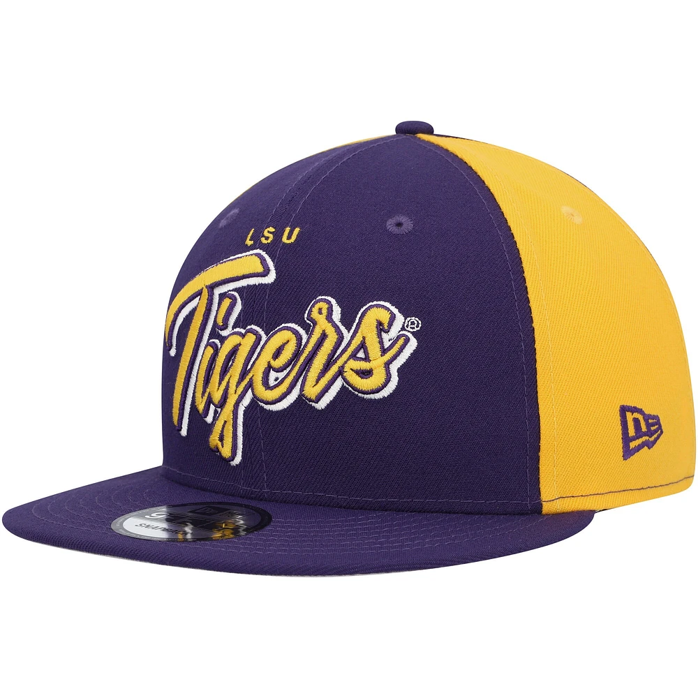 Casquette Snapback Outright 9FIFTY LSU Tigers violette New Era pour homme