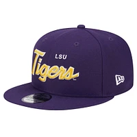 Men's New Era Purple LSU Tigers Team Script 9FIFTY Snapback Hat