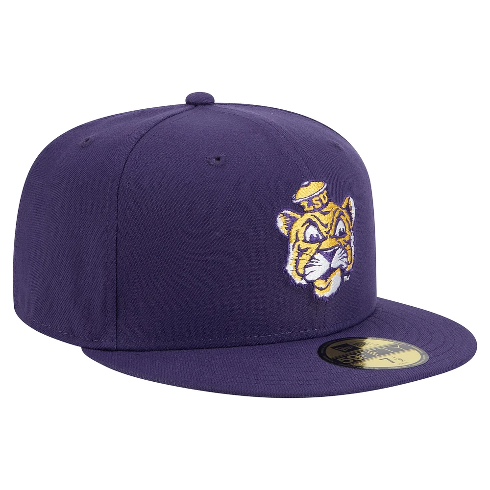 Men's New Era Purple LSU Tigers Vault 59FIFTY Fitted Hat