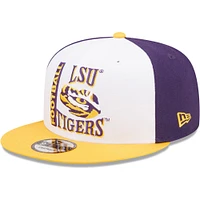 Men's New Era White/Purple LSU Tigers Retro Sport 9FIFTY Snapback Hat