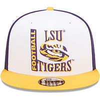 Men's New Era White/Purple LSU Tigers Retro Sport 9FIFTY Snapback Hat