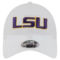 Men's New Era White LSU Tigers Active Ripstop 9TWENTY Adjustable Hat