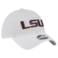 Men's New Era White LSU Tigers Active Ripstop 9TWENTY Adjustable Hat
