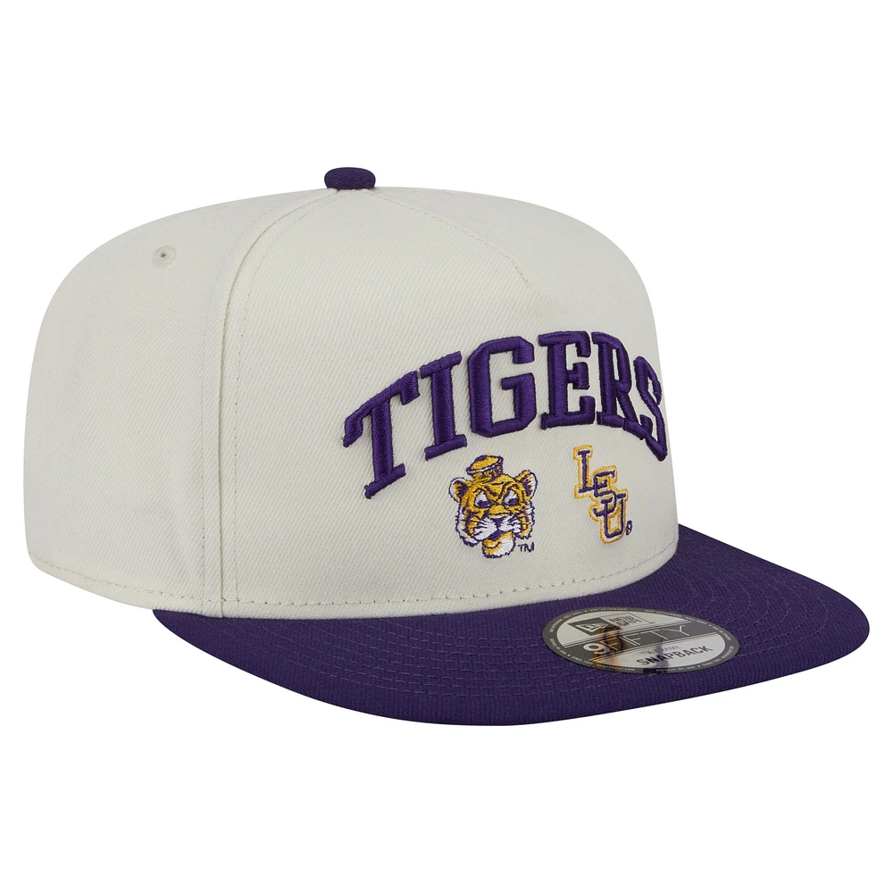 Casquette à visière plate New Era blanche LSU Tigers 9FIFTY pour homme
