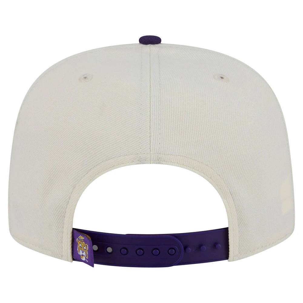 Casquette à visière plate New Era blanche LSU Tigers 9FIFTY pour homme