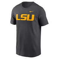 Men's Nike Anthracite LSU Tigers Primetime Evergreen Logo T-Shirt