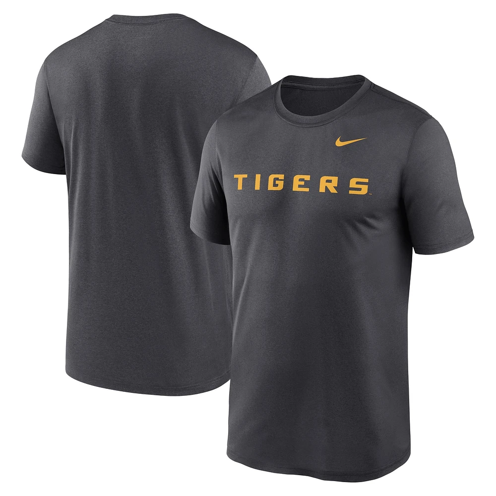 Men's Nike Anthracite LSU Tigers Primetime Legend Wordmark T-Shirt