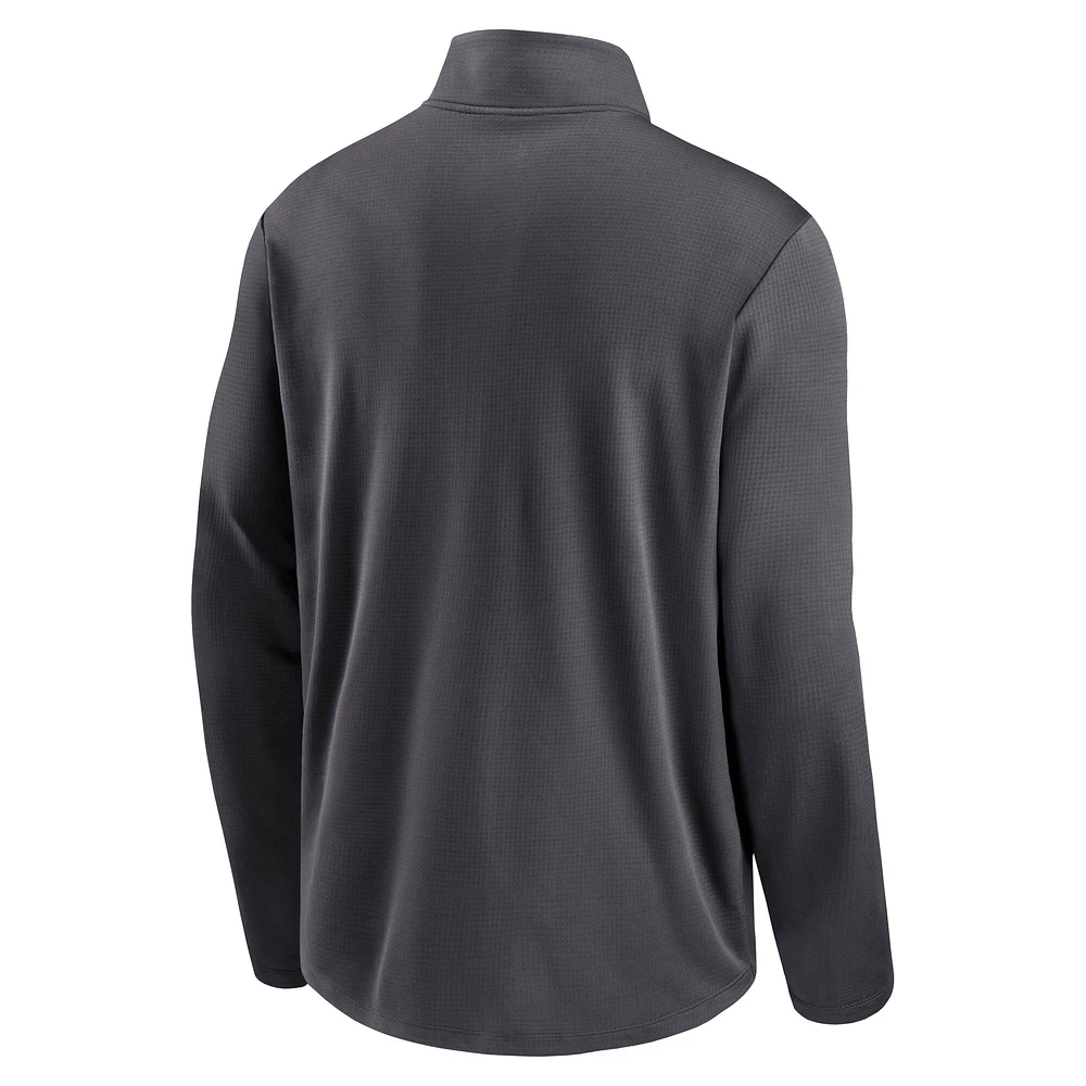 Men's Nike  Anthracite LSU Tigers Primetime Pacer Performance Half-Zip Top