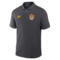 Men's Nike Anthracite LSU Tigers Primetime Victory Legacy Vault Logo Performance Polo