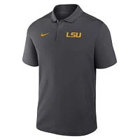 Men's Nike Anthracite LSU Tigers Primetime Victory Primary Logo Performance Polo
