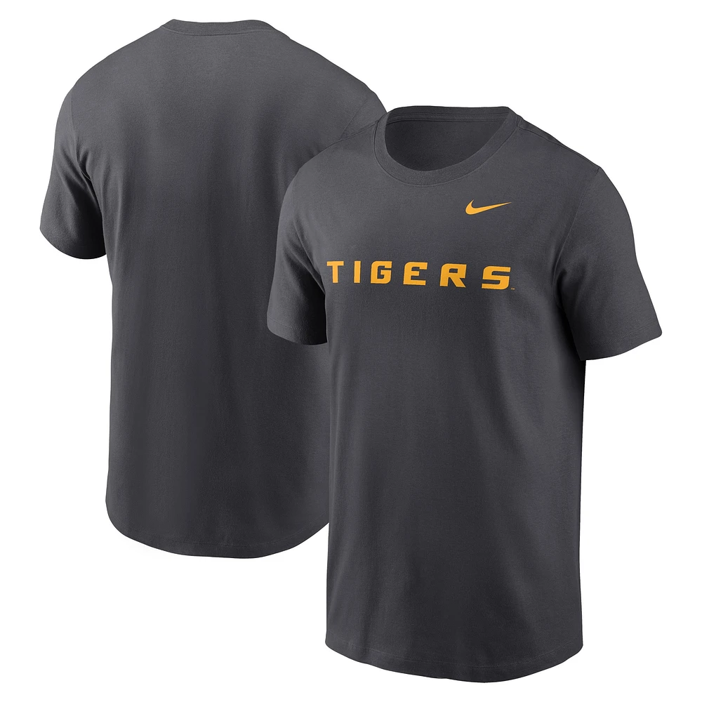 Men's Nike Anthracite LSU Tigers Primetime Wordmark T-Shirt